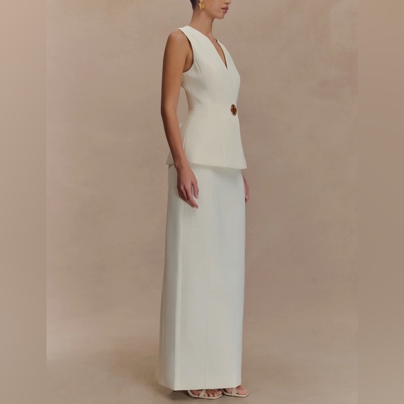 NWT Meshki Angelie Suiting Vest Top – Ivory - Picture 3 of 4